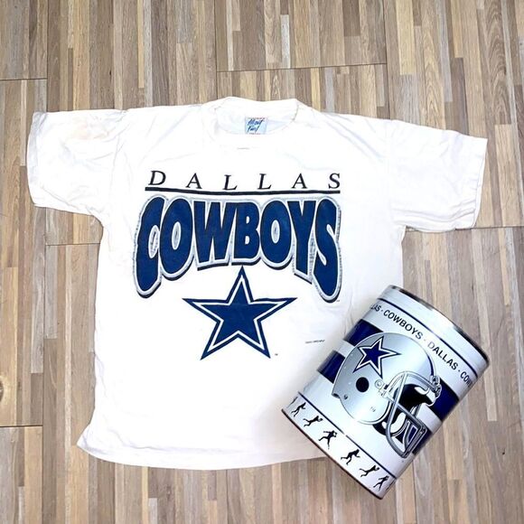 NFL Other - NFL Dallas Cowboy vintage t shirt single stitched vintage tin bucket man cave